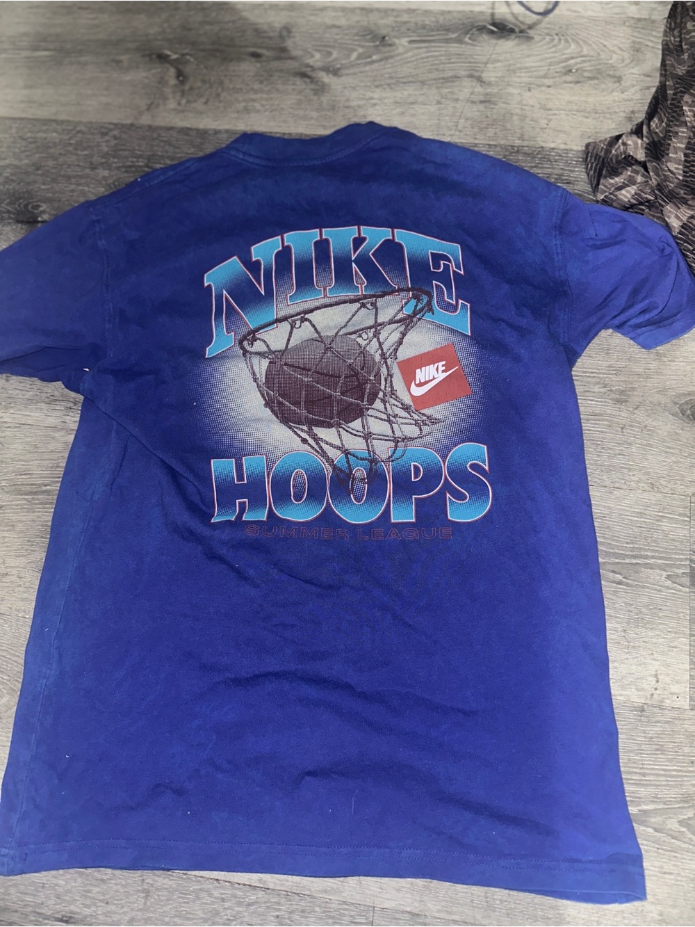 Nike Blue Graphic Hoops Tee with Net & Ball - Picture 2 of 6